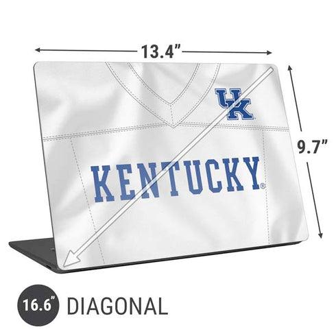 University of Kentucky White Jersey Universal Laptop 16.6in (13.4 x 9.7in) Skin
